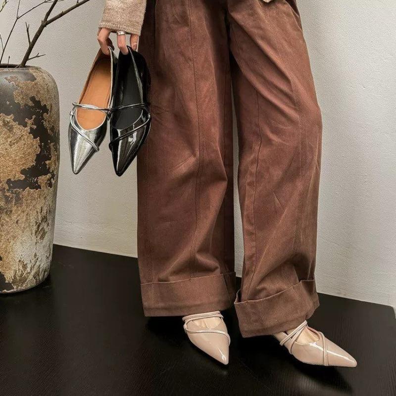 Soft leather version~ wind commuting temperament thin versatile high heels women's niche feeling comfortable Mary Jane shoes