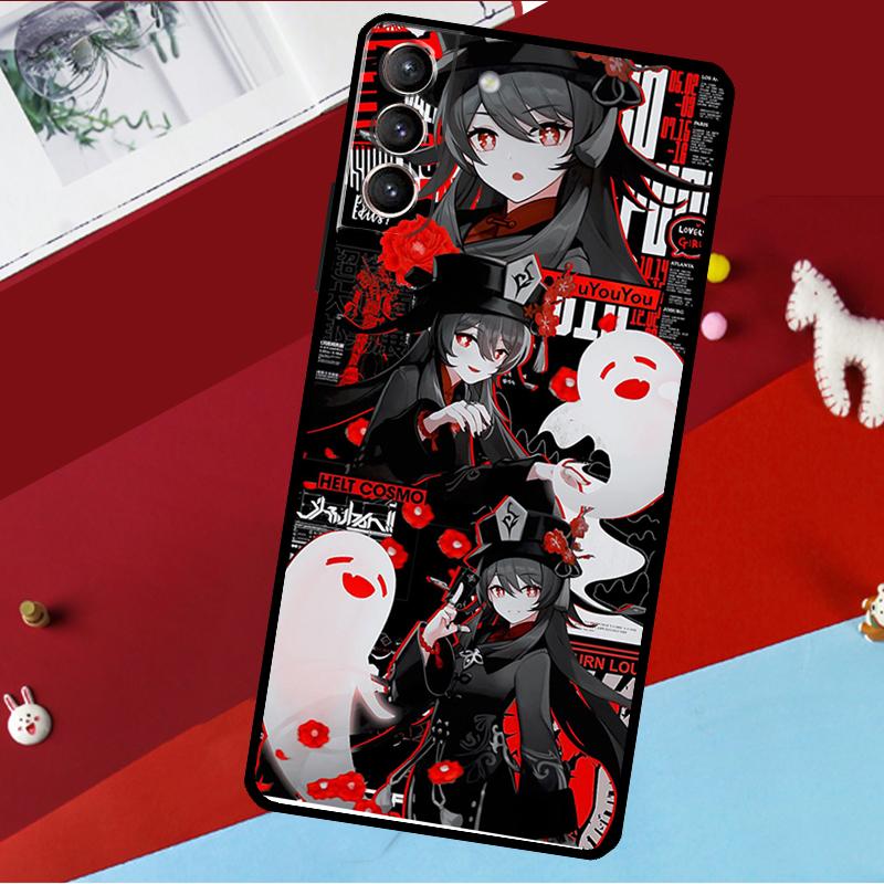 Genshin Impact Hutao Funda For Samsung Galaxy S26 S25 S24 S21 S22 S20 Ultra S9 S10 Plus S23 FE S25 FE Phone Case