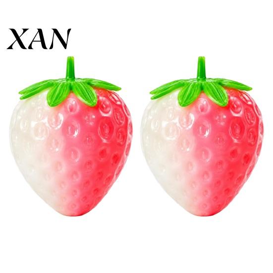 Squeeze Fidget Toy 1/2Pcs Stress Relief Strawberry Toy, Color Changing Sensory Decompression Simulated Fruit Pinch Anti-stress