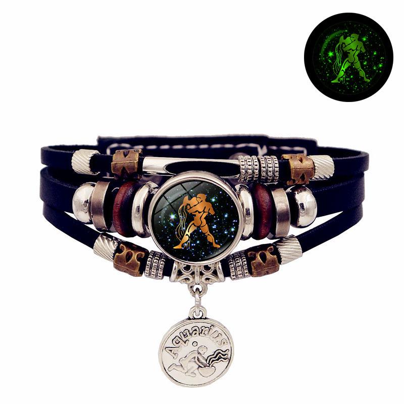 Luminous Constellation Leather Bracelet: Handmade Multilayer Beaded Jewelry for Men and Women
