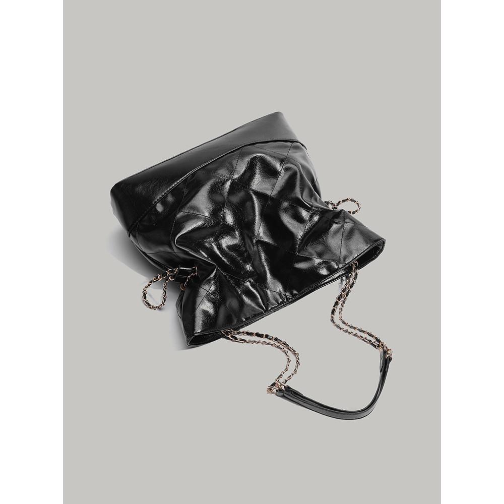IELGY Ladies Tote Bag Diamond Chain Shoulder Large Capacity Commuter Bag