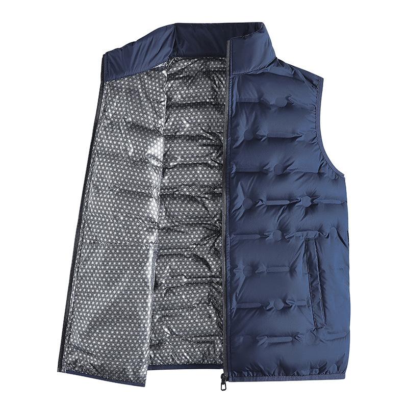 Winter Men Casual Duck Down Sleeveless Vest Man Outdoor Warm Multi Pocket Vest Men Women Lightweight Work Waistcoat