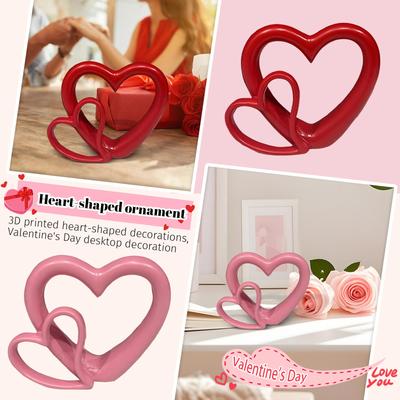 3D Printed Hearts Decor,Valentine's Day Tabletop Ornament,  Perfect Gift For Her/Him, Anniversary & Wedding Gift