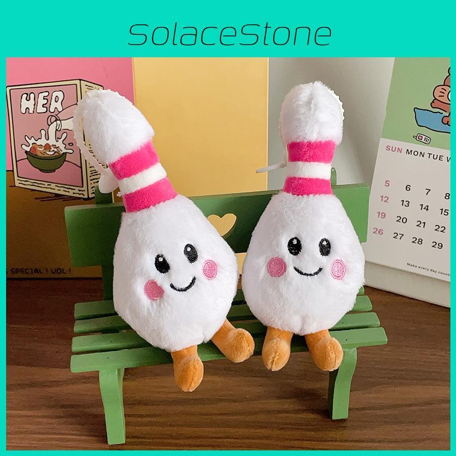 Expression Smiling Cute Bowling Cartoon Plush Toy Pendant For Decoration Bag