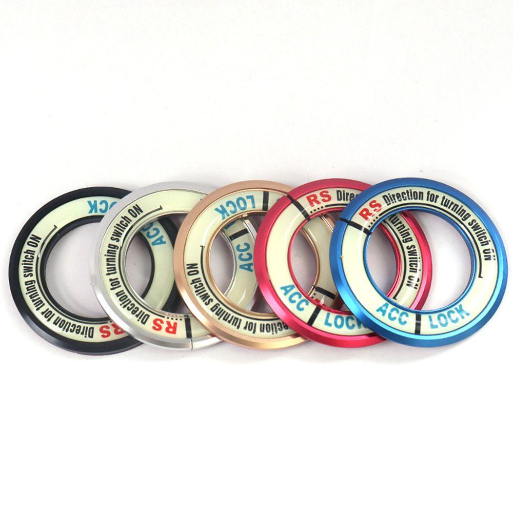 Fashion Circle Alloy  Auto Stickers Luminous  Car Ignition Switch Cover