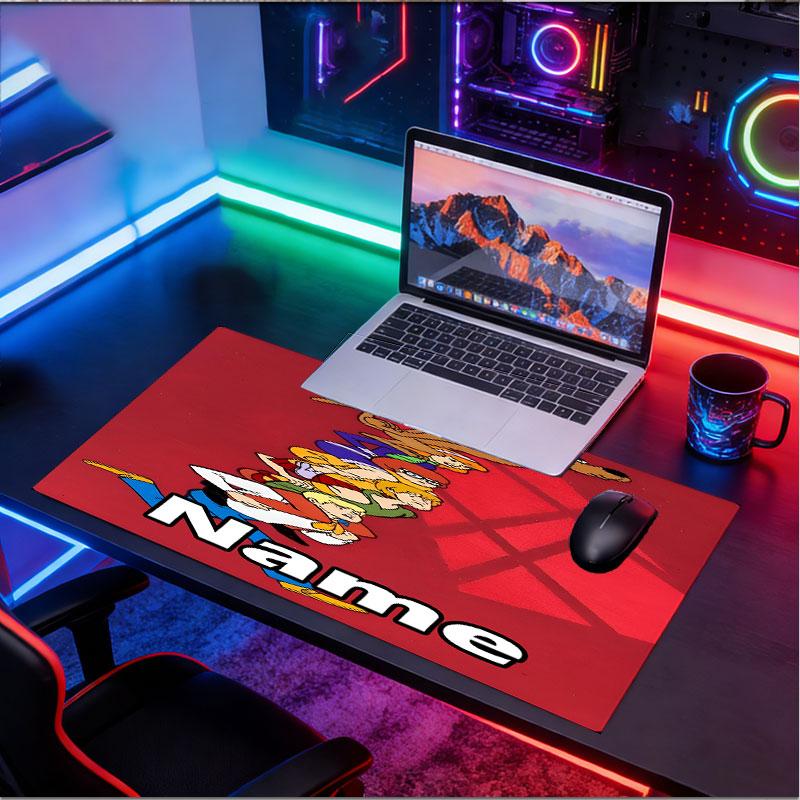 Custom Name Personalized Scooby Pattern Mousepad, Laptop PC Desk Mat, Decorative Desk Mat for Home Keyboard Pad Gift