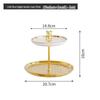 Decorative Ceramic Two-Tier Dessert & Snack Tray