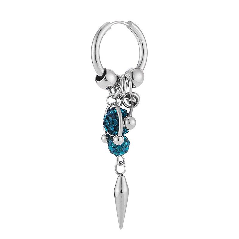 1pair Grunge Rock Stainless Steel Jewelry Chains Stitched Rivet Earrings for Women Fashion Goth Earrings Charms Punk Accessories
