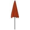 Beach Umbrella Terracotta Red 200 X 125 Cm