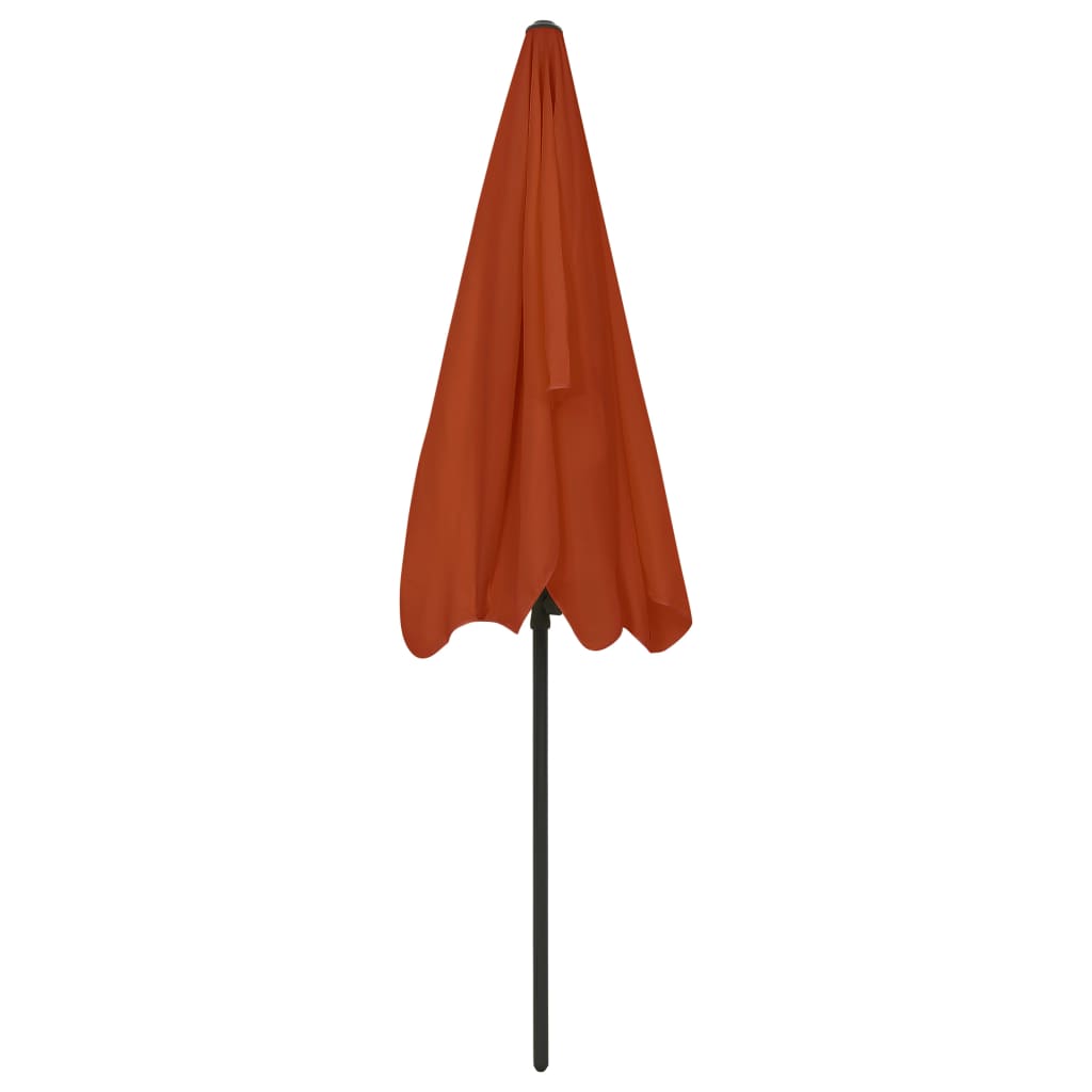 Beach Umbrella Terracotta Red 200 X 125 Cm