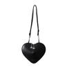 Borsa a Spalla a Forma di Cuore in PU per Ragazze con Chiusura a Zip e Tasca per Cellulare