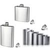 Wrapped Stainless Steel Flask Screw-cap Sealing Tightly Flask for Bourbon Gin Tequila Shots