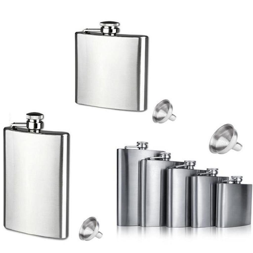 Wrapped Stainless Steel Flask Screw-cap Sealing Tightly Flask for Bourbon Gin Tequila Shots