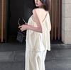 Sling vest women's summer new design slanted shoulder top looks thin