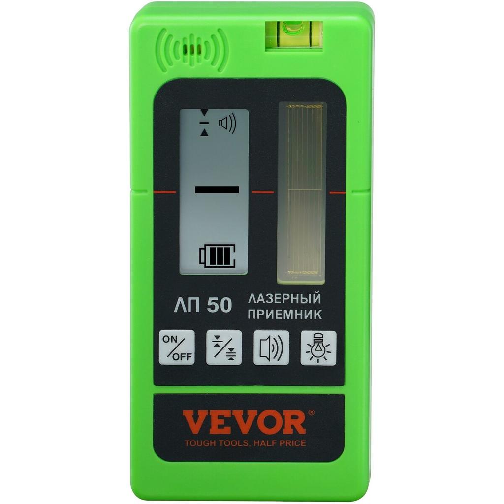 Laser Receiver Detector 197 Ft Range Green Laser and Red Beam with Clamp