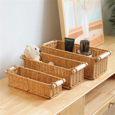 Versatile Handmade Plastic Woven Storage Baskets for Decoration and Storage Versatile Use Organizers Home Accessory