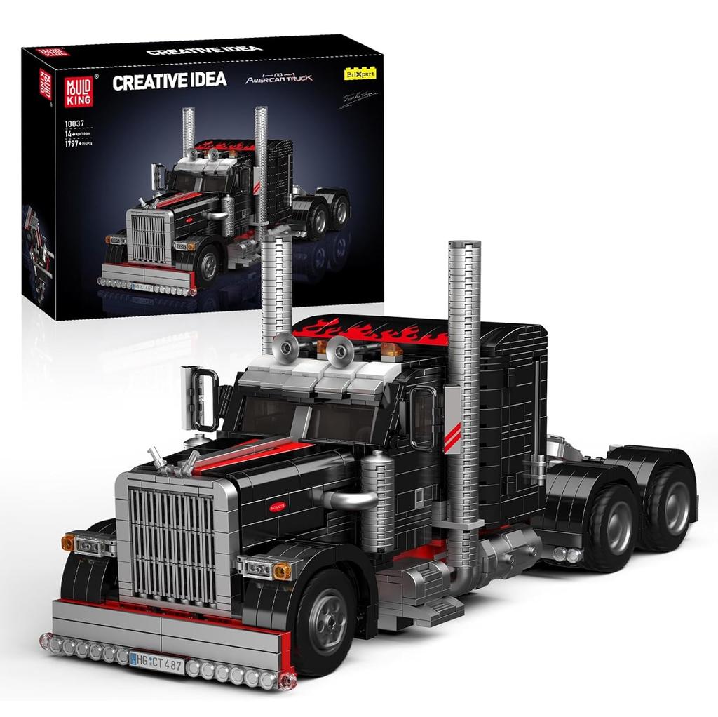 MOULD KING 10037 technische Auto Baustein Die Amerikanischen Lkw Modell Set Montage Auto Ziegel Spielzeug Kinder Weihnachten Geschenk