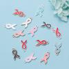 10pcs/lot Ribbon Enamel Charms Breast Cancer Awareness Pendants For DIY Necklace Earring Bracelet Jewelry Making Handmade