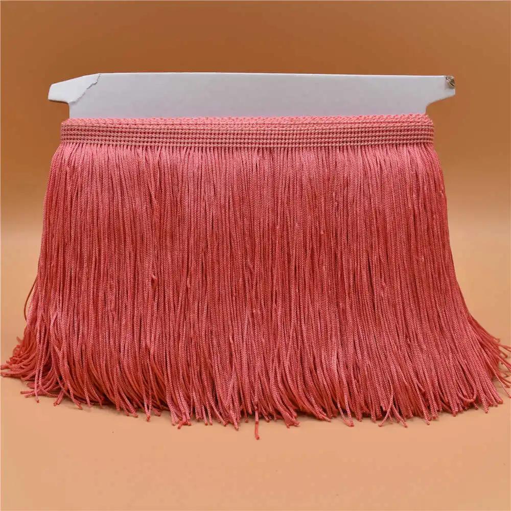 10 Metri Pizzo Lusso Colore Oro Frangia con Nappa 15CM Larghezza Galon Frange Abito Latino Abbigliamento da Palco Accessori Nastro