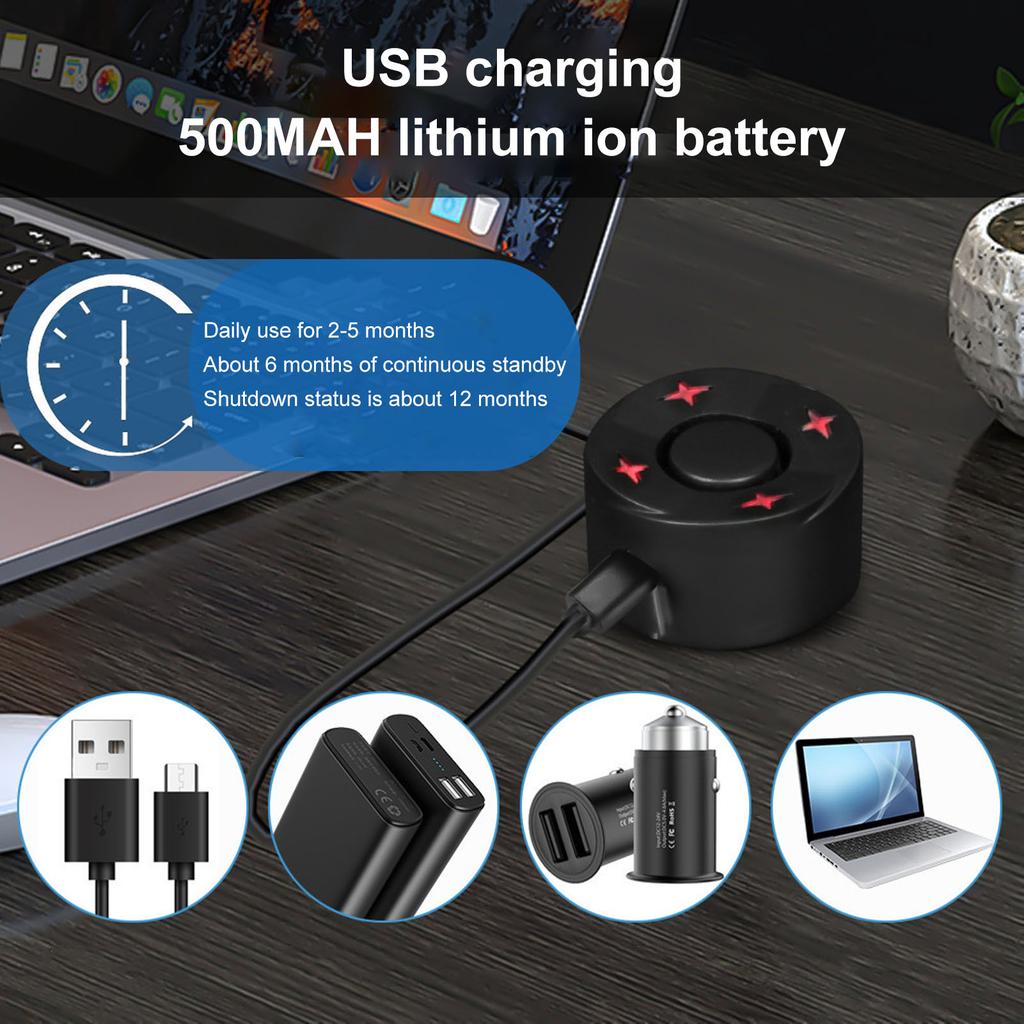 Bike Alarm with Light Wireless Anti Theft Bike Motorcycle Rear Light Alarm Louder Volume Bike Security Alarm System Black