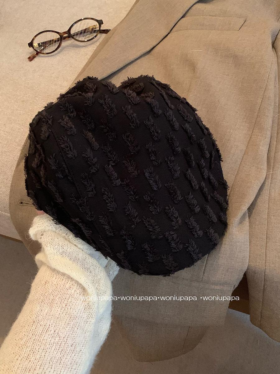 

Милая сестра универсальная восьмиугольная шляпа детская весенне-летняя тонкая ретро с необработанным краем y2k простая литературная беретка Average Size (54-59cm)