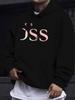 Men's Casual Versatile Style Fashion Hoodie, New Unique Design with ESS Letter Print, Trendy Graphic Print - Casual Pullover, Kangaroo Pocket, Stretch