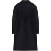 WE11DONE FW23 Split Design Wool Blend Tacked Pleated Long Trench Coat Men Coats Black WD-CT3-23-001-M-BK