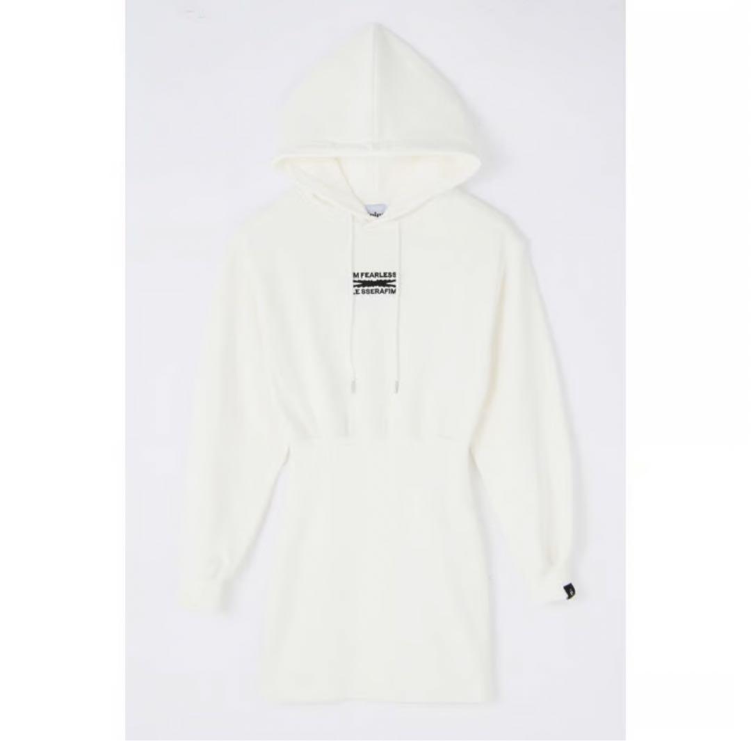 

[USED] LE SSERAFIM×épine hoodie onepiece white