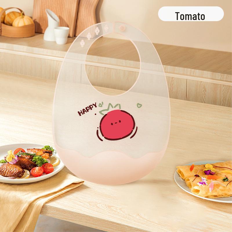 Ultra-Thin Waterproof Silicone Bib for Babies - Soft and Durable Drool and Food Catcher
