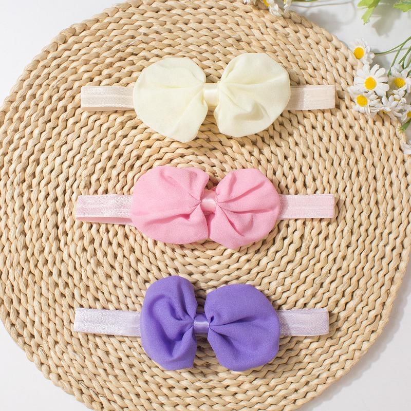 Children's headband hair accessories, chiffon bow elastic headband, newborn baby headband flower headscarf
