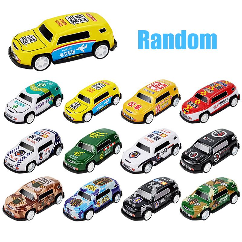 10Pcs Mini Alloy Car Model Set With Storage Box Diecast Cars Toys For Boys Sliding Inertia Vehicle Children Toy Kit Gifts