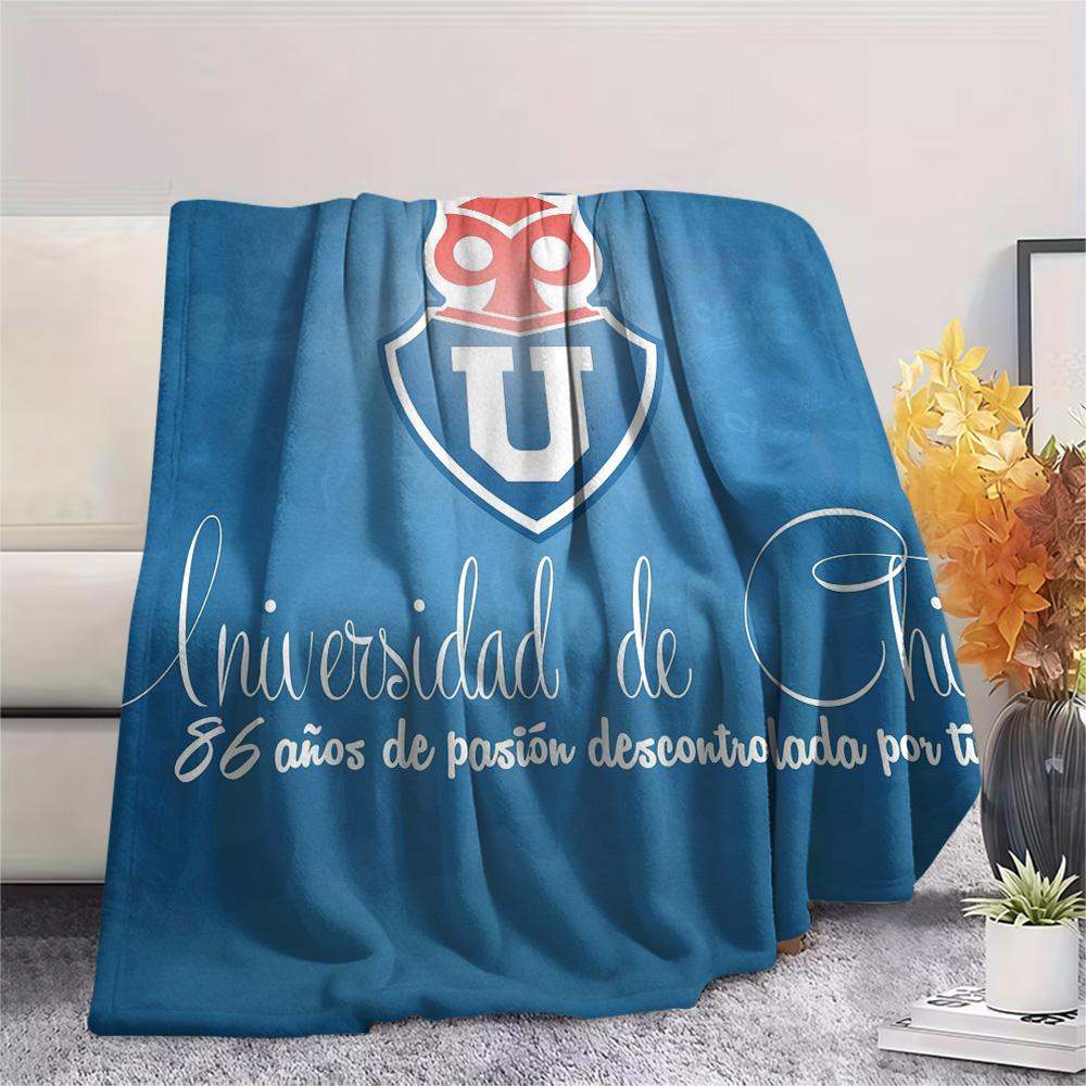 Universidad de Chile Football Club Print Flannel Blanket, High quality Comfortable for All Seasons, Home Decor, Warmth and Comfort