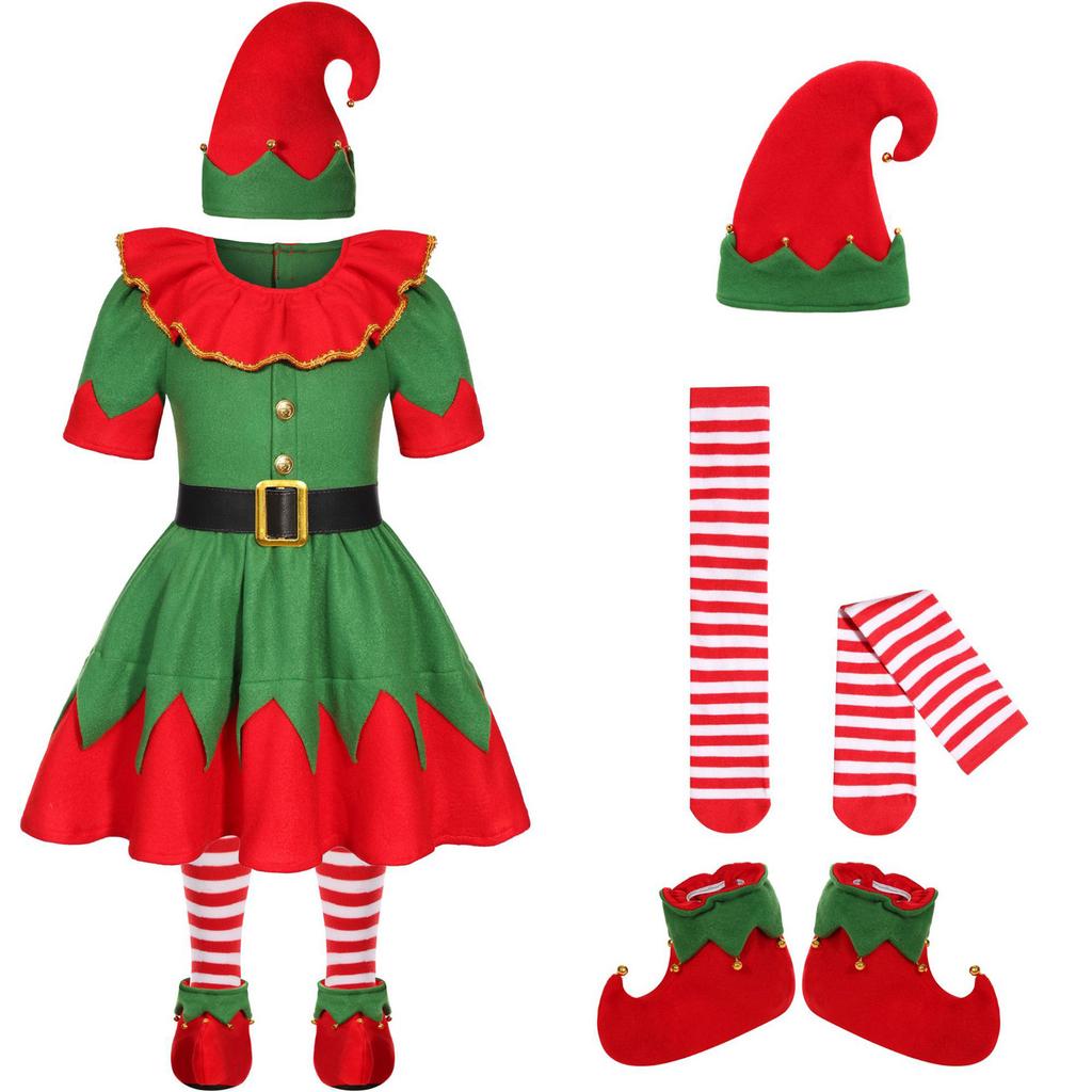 Children's Christmas Costumes, Holiday Party Christmas-themed Performance Cosplay Costumes