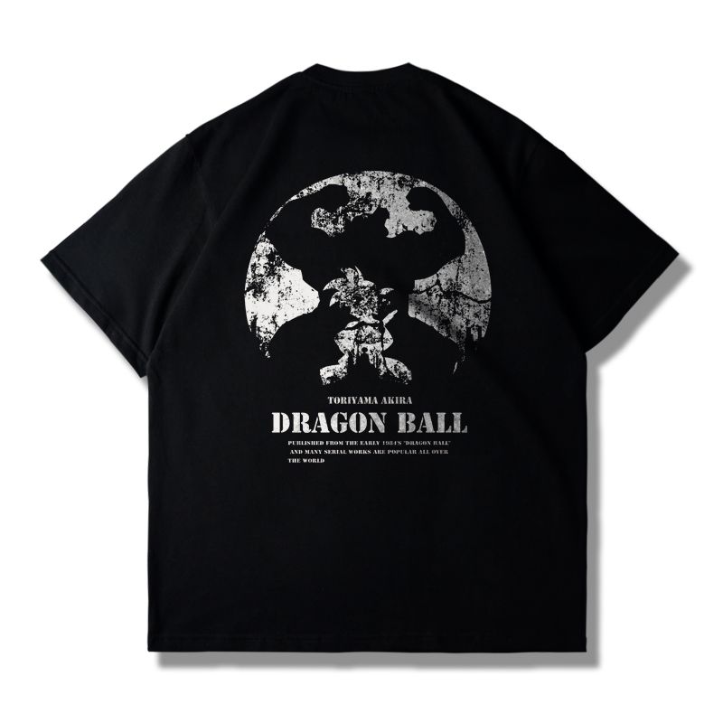Japanese Animation Tide Dragon Ball Saiyan Wukong Short-sleeved T-shirt Men's and Women's Loose Summer Streetwear