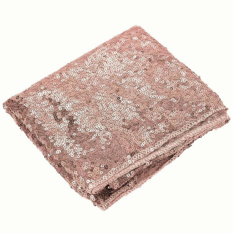 12 "x 108" Glitter Pailletten Tisch Läufer Tuch Hochzeit Läufer Rose Gold Silber Sparkly