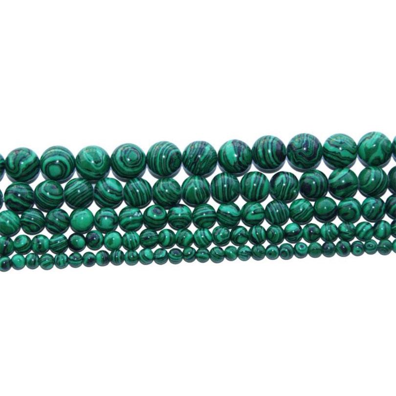 Synthetic Malachite Gemstone Round Spacer Loose Stone Beads Charm 4/6/8/10/12mm