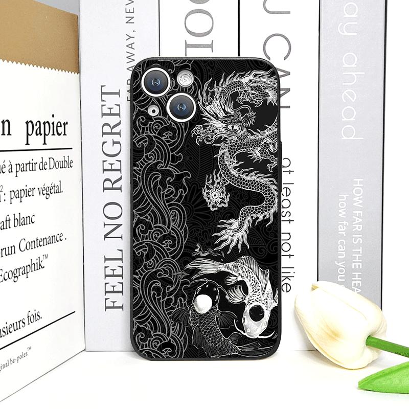 Aesthetic Stylish Cool Black Dragon Printed Phone Case for iPhone 17 16 12 11 14 13 15 Pro Max Mini XS MAX XR 7 Plus Soft Cover