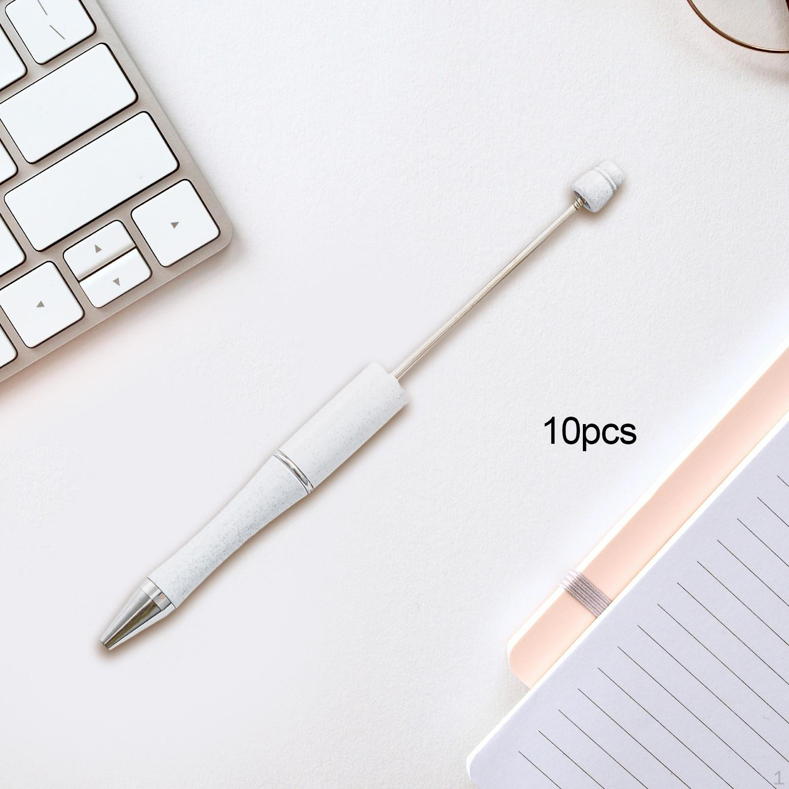 

10 креативных ручек из бисера, шариковая ручка для рисования, ведения заметок, ведения журнала белый