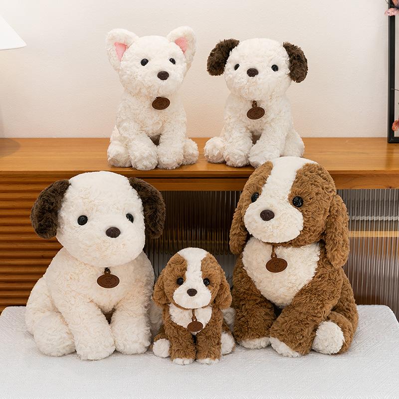 Lie Posture Tag Puppy Plush Toy Cute Chihuahua Dog Children Sleeping Pillow Rag Doll