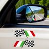 2 Pieces of Italian National Racing Flag Logo Car Stickers, Designed with Flags As the Design Concept, Suitable for All Car Decoration Accessories