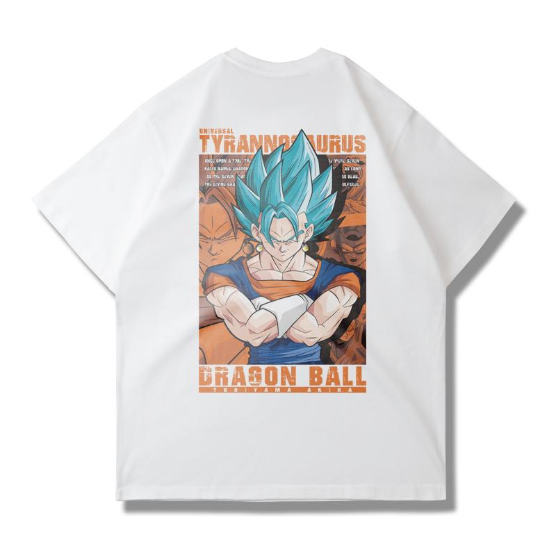 

2026 Summer Dragon Ball Ultra Instinct Goku 100 Cotton Back Print Vintage Oversized Unisex TShirt for DBZ Fans Streetwear Y2k L