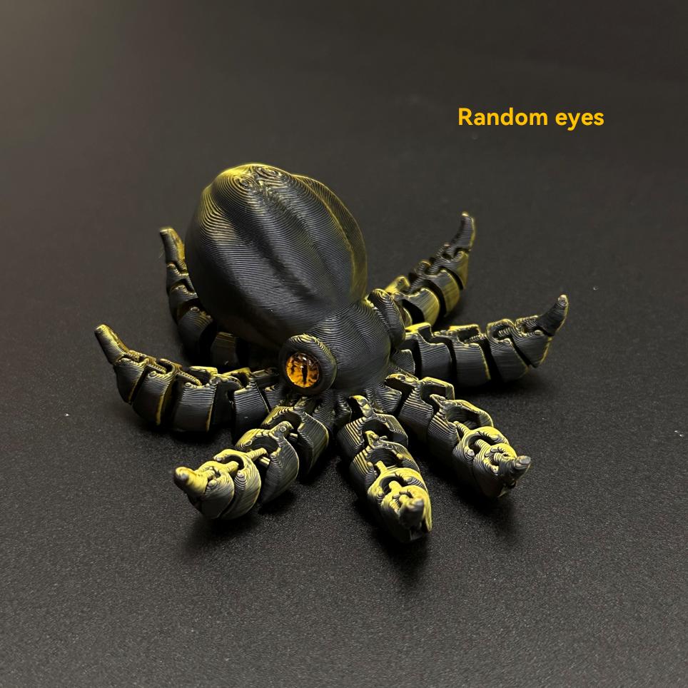 1pc Banana-Inspired Jointed Octopus Car Dashboard Ornament Sculpture, Colorful Car Ornament Collectible, Unique Banana Design