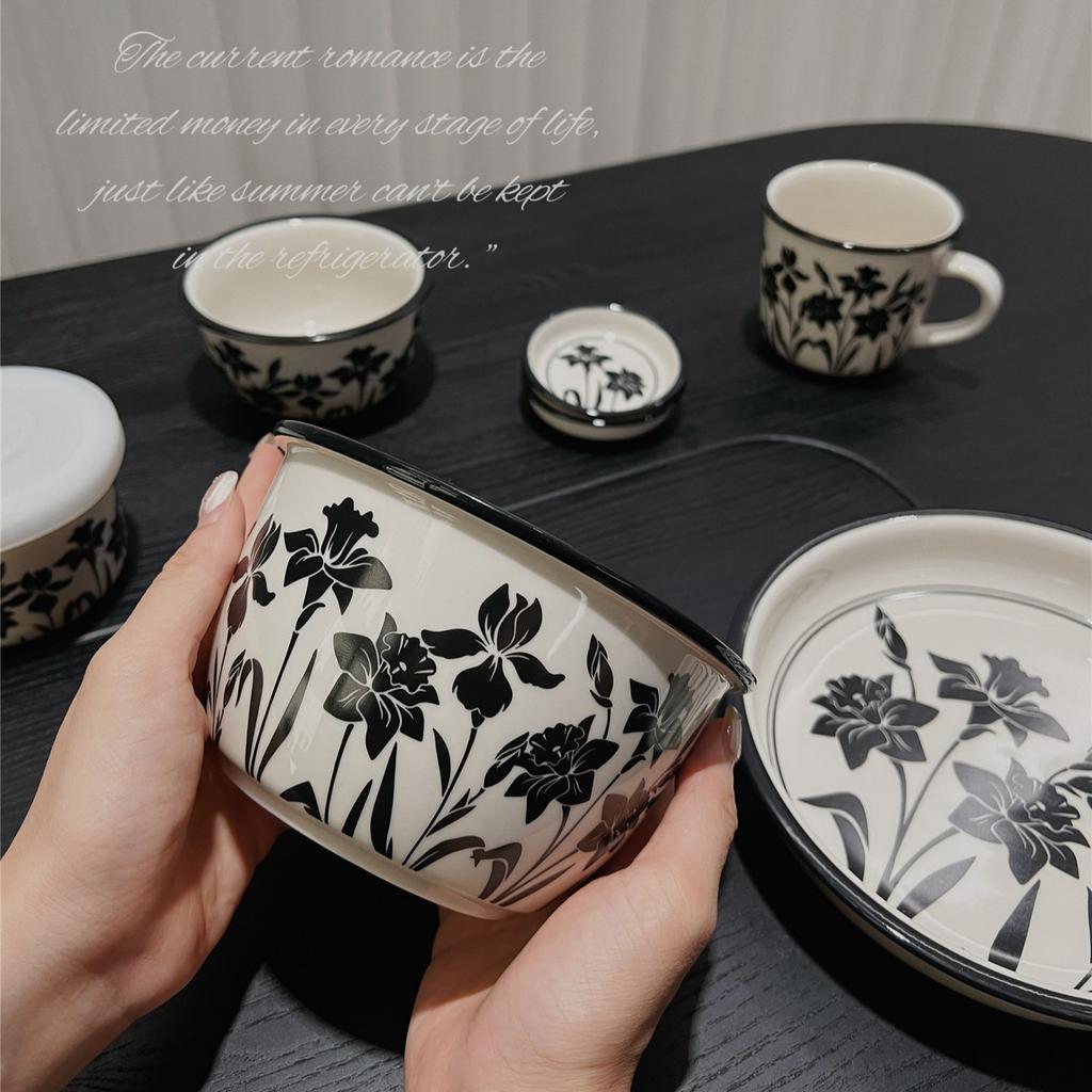 Wind Reis Schüssel Blume Geschirr Haushalt Keramik Gemüse Teller Suppen Nudel Schüssel Für Eine Person Kreatives Geschirr Set