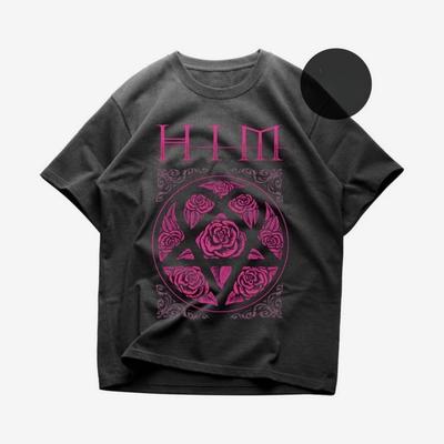 HIM Merch T-Shirt Rock Music Shirt Razorblade Romance Shirt  Unisex Rocker Clothing Greatest Love Songs Dark Light