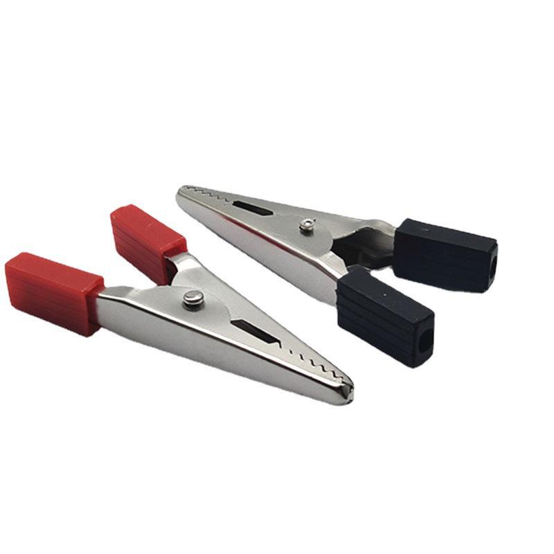 Large 48mm Insulated Double Handle Alligator Clip with PVC Sheath for High-Frequency Charging