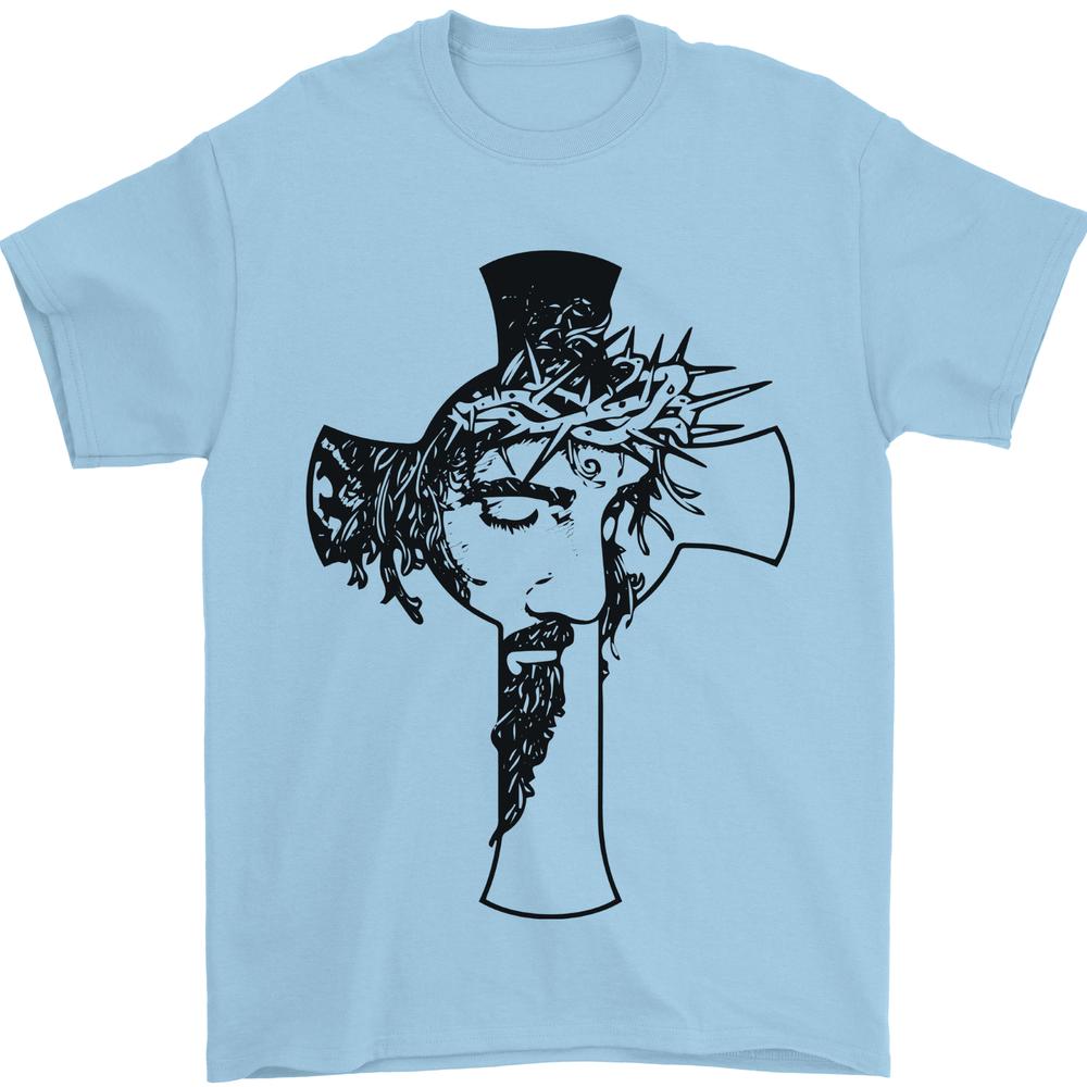 The Face of Jesus On a Cross Christian God Unisexs TShirt 100 Cotton S