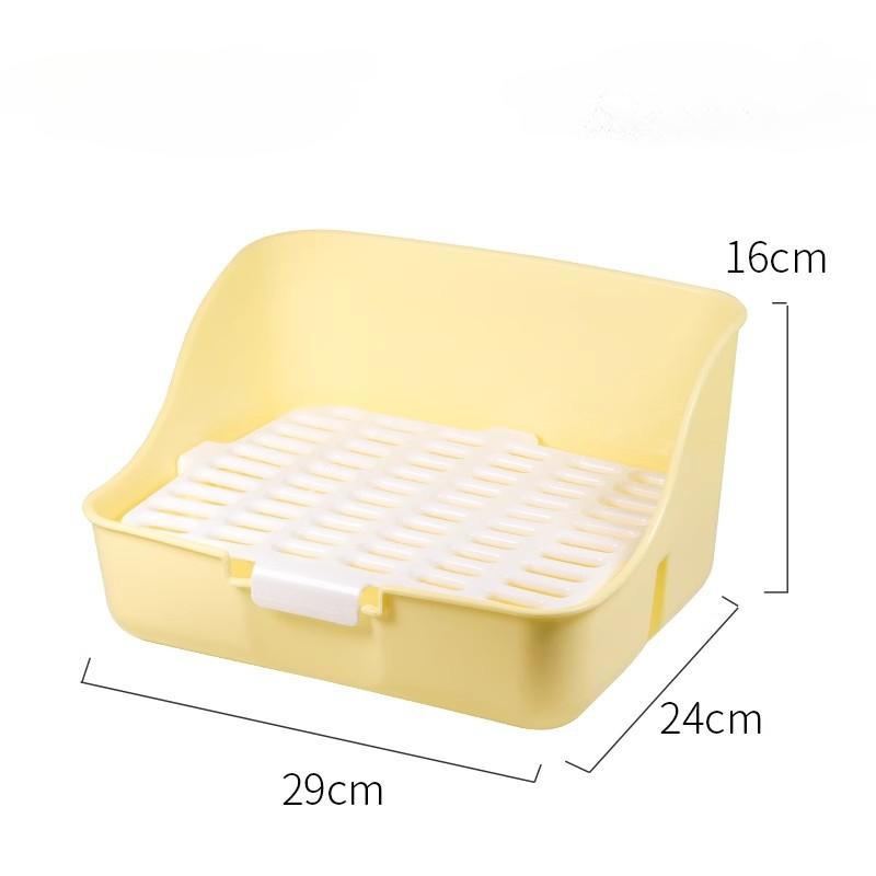 

Мелкие домашние животные хомяк кролик туалет горшок тренажер фиксируемая клетка лоток для мелких животных аксессуары для хомяков аксессуары для кроликов питомец жёлтый