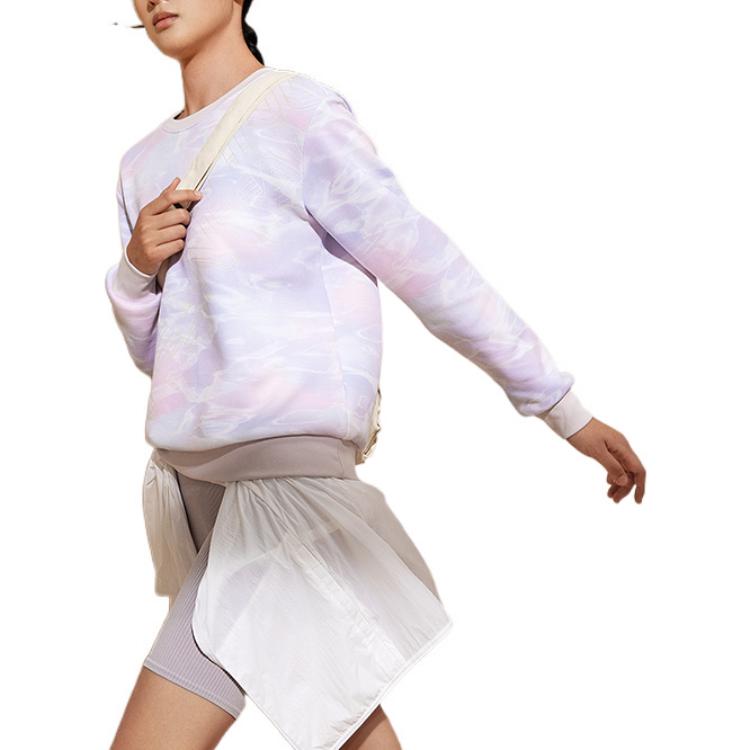 Anta Umfassende Trainingsserie Buchstaben-Print Pullover Rundhals Langarm Sweatshirt Damen Sweatshirt Lila 162237723-1