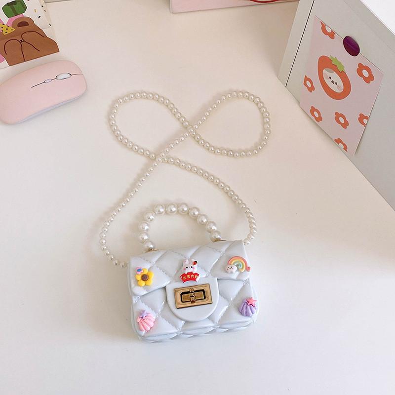 Stylish Mini Shoulder Bag For Girls With Cute Pearl Design And Versatile Colors
