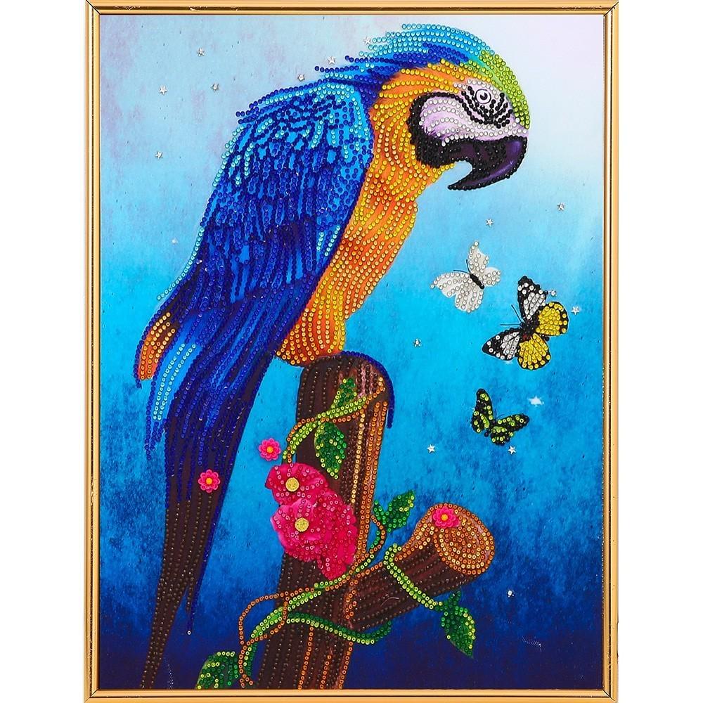 Huacan 5D DIY Diamond Painting Special Shaped Parrot Bird Diamond Embroidery Animal